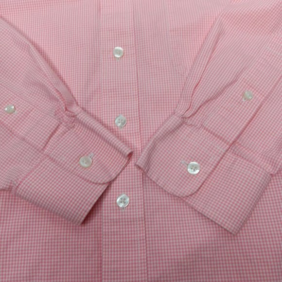 Vinyard Vines Mens Medium Murray Shirt Long Sleeve Pink Gingham Button Down - Picture 10 of 12